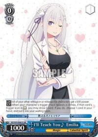 I'll Teach You Emilia (SR) - Re:ZERO Vol.2 - Weiss Schwarz card