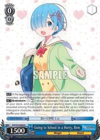 Going to School in a Hurry, Rem - Re:ZERO Vol.2 - Weiss Schwarz card