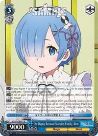 The Happy Roswaal Mansion Family, Rem - Re:ZERO Vol.2 - Weiss Schwarz card
