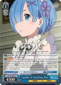 Capable of Anything, Rem - Re:ZERO Vol.2 - Weiss Schwarz card
