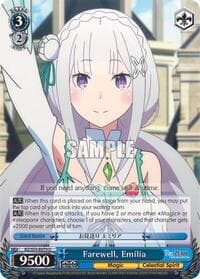 Farewell, Emilia - Re:ZERO Vol.2 - Weiss Schwarz card