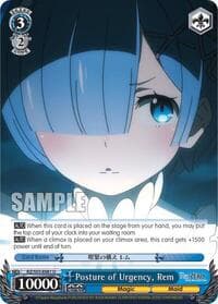 Posture of Urgency, Rem - Re:ZERO Vol.2 - Weiss Schwarz card