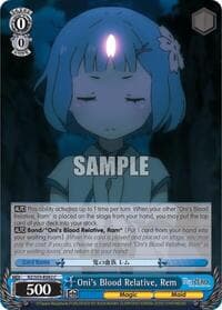 Oni's Blood Relative, Rem - Re:ZERO Vol.2 - Weiss Schwarz card
