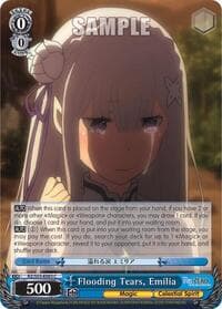 Flooding Tears, Emilia - Re:ZERO Vol.2 - Weiss Schwarz card