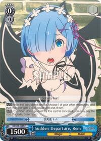 Sudden Departure, Rem - Re:ZERO Vol.2 - Weiss Schwarz card