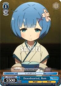 Downhearted, Rem - Re:ZERO Vol.2 - Weiss Schwarz card