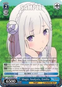 Magic Analysis, Emilia - Re:ZERO Vol.2 - Weiss Schwarz card