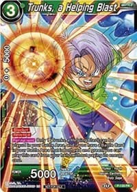 Trunks, a Helping Blast (Shop Tournament: Assault of Saiyans) - Promotion Cards - Dragon Ball Super: Masters card