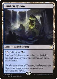 Sunken Hollow - Commander 2019 - Magic: The Gathering card