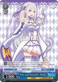 Pure and Innocent, Emilia SR - Re:ZERO Vol.2 - Weiss Schwarz card
