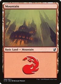 Mountain (299) - Commander 2019 - Magic: The Gathering card