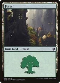 Forest (302) - Commander 2019 - Magic: The Gathering card