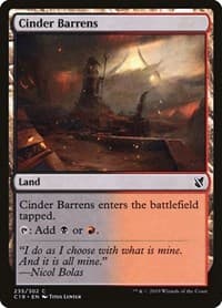 Cinder Barrens - Commander 2019 - Magic: The Gathering card