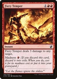 Fiery Temper - Commander 2019 - Magic: The Gathering card
