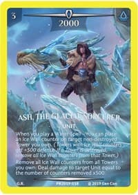 Ash, the Glacial Sorcerer (Gold Metal) - Argent Saga Promos - Argent Saga TCG card
