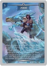 Ash, the Glacial Sorcerer (Silver Metal) - Argent Saga Promos - Argent Saga TCG card