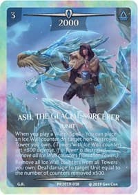 Ash, the Glacial Sorcerer (Rainbow Metal) - Argent Saga Promos - Argent Saga TCG card