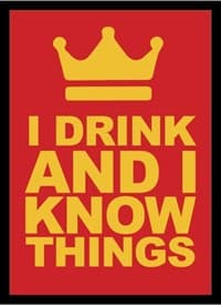 Double Matte Art Sleeve - I Drink and I Know Things (50-Pack) - Legion Premium Supplies Card Sleeves - Card Sleeves card