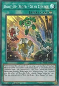 Boot-Up Order - Gear Charge - Fists of the Gadgets - YuGiOh card