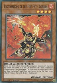 Brotherhood of the Fire Fist - Gorilla - Fists of the Gadgets - YuGiOh card