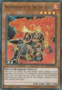 Brotherhood of the Fire Fist - Bear - Fists of the Gadgets - YuGiOh card