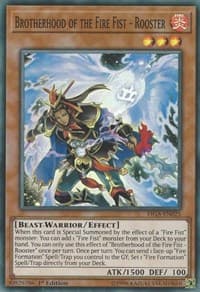 Brotherhood of the Fire Fist - Rooster - Fists of the Gadgets - YuGiOh card