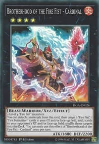 Brotherhood of the Fire Fist - Cardinal - Fists of the Gadgets - YuGiOh card