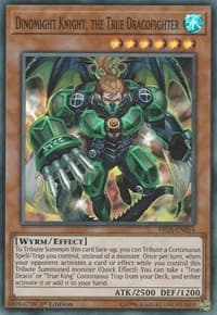 Dinomight Knight, the True Dracofighter - Fists of the Gadgets - YuGiOh card
