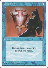 Unsummon - Fourth Edition - Magic: The Gathering card