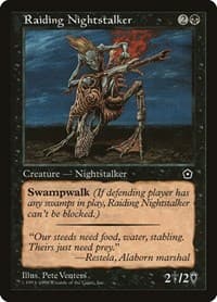 Raiding Nightstalker - Portal Second Age - Magic: The Gathering card