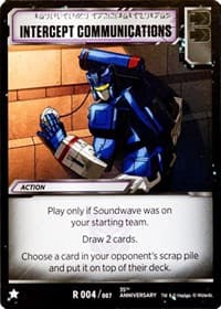 Intercept Communications - Blaster VS Soundwave Box Set 35th Anniversary Edition - Transformers TCG card