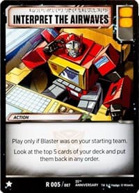 Interpret The Airwaves - Blaster VS Soundwave Box Set 35th Anniversary Edition - Transformers TCG card