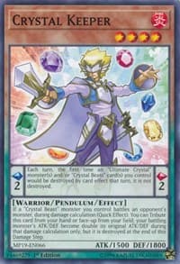 Crystal Keeper - 2019 Gold Sarcophagus Tin Mega Pack - YuGiOh card