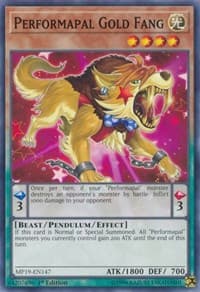 Performapal Gold Fang - 2019 Gold Sarcophagus Tin Mega Pack - YuGiOh card