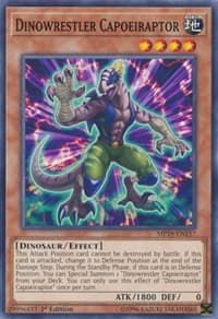 Dinowrestler Capoeiraptor - 2019 Gold Sarcophagus Tin Mega Pack - YuGiOh card