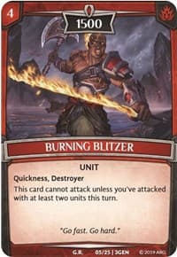 Burning Blitzer - Expansion Pack 1: Generations - Argent Saga TCG card