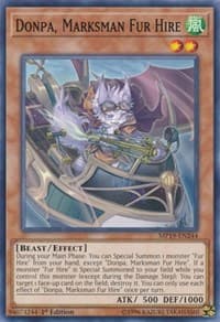 Donpa, Marksman Fur Hire - 2019 Gold Sarcophagus Tin Mega Pack - YuGiOh card