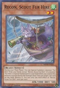 Recon, Scout Fur Hire - 2019 Gold Sarcophagus Tin Mega Pack - YuGiOh card