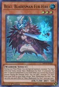 Beat, Bladesman Fur Hire - 2019 Gold Sarcophagus Tin Mega Pack - YuGiOh card