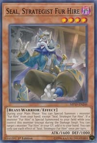 Seal, Strategist Fur Hire - 2019 Gold Sarcophagus Tin Mega Pack - YuGiOh card