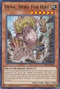 Dyna, Hero Fur Hire - 2019 Gold Sarcophagus Tin Mega Pack - YuGiOh card