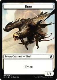 Bird (001) // Sculpture Double-Sided Token - Commander 2019 - Magic: The Gathering card