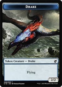 Drake // Human Double-Sided Token - Commander 2019 - Magic: The Gathering card