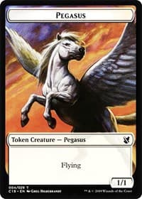Pegasus // Human Double-Sided Token - Commander 2019 - Magic: The Gathering card