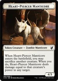 Heart-Piercer Manticore // Dragon Double-Sided Token - Commander 2019 - Magic: The Gathering card