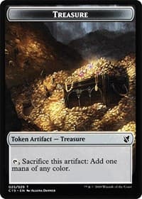 Treasure // Human Double-Sided Token - Commander 2019 - Magic: The Gathering card