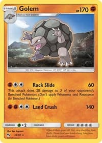 Golem - Hidden Fates - Pokemon card