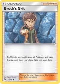 Brock's Grit - Hidden Fates - Pokemon card