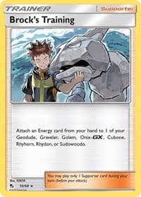 Brock's Training - Hidden Fates - Pokemon card