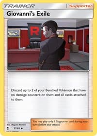 Giovanni's Exile - Hidden Fates - Pokemon card